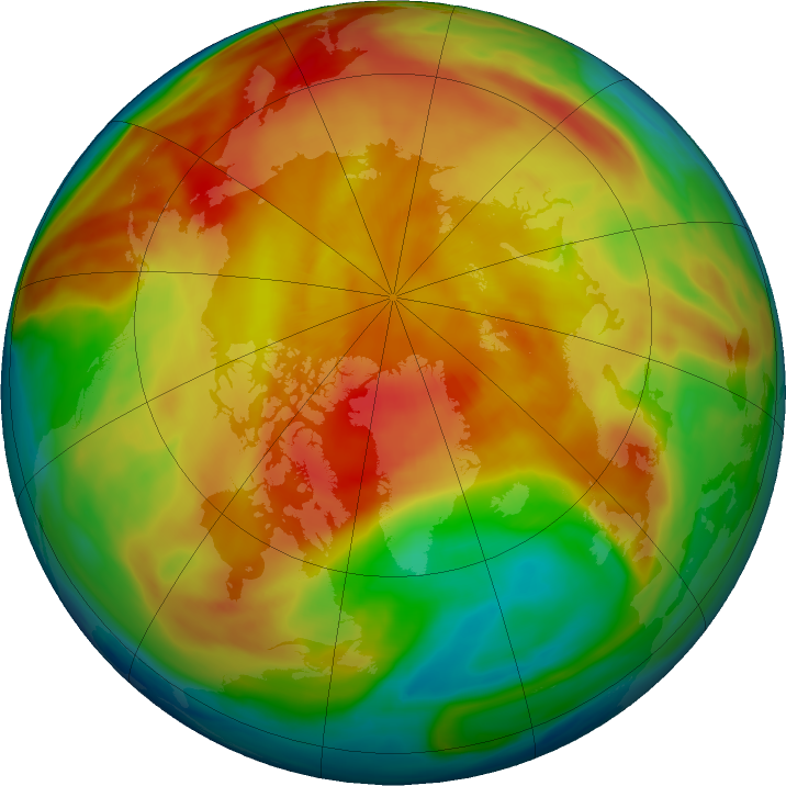 Arctic ozone map for 17 March 2019